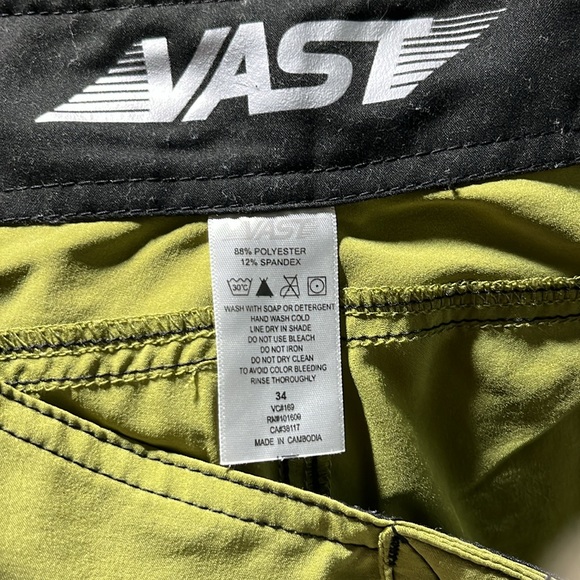 Men’s surf shorts zippered, front with drawstring - Picture 3 of 3